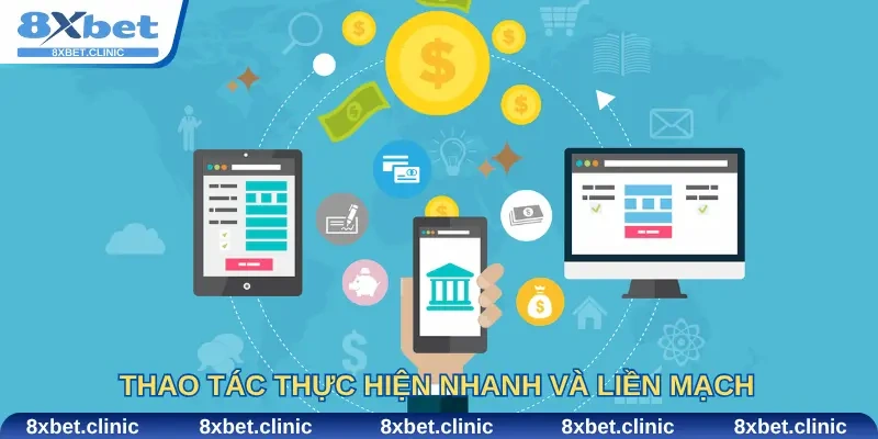 Thao tác thực hiện nhanh và liền mạch